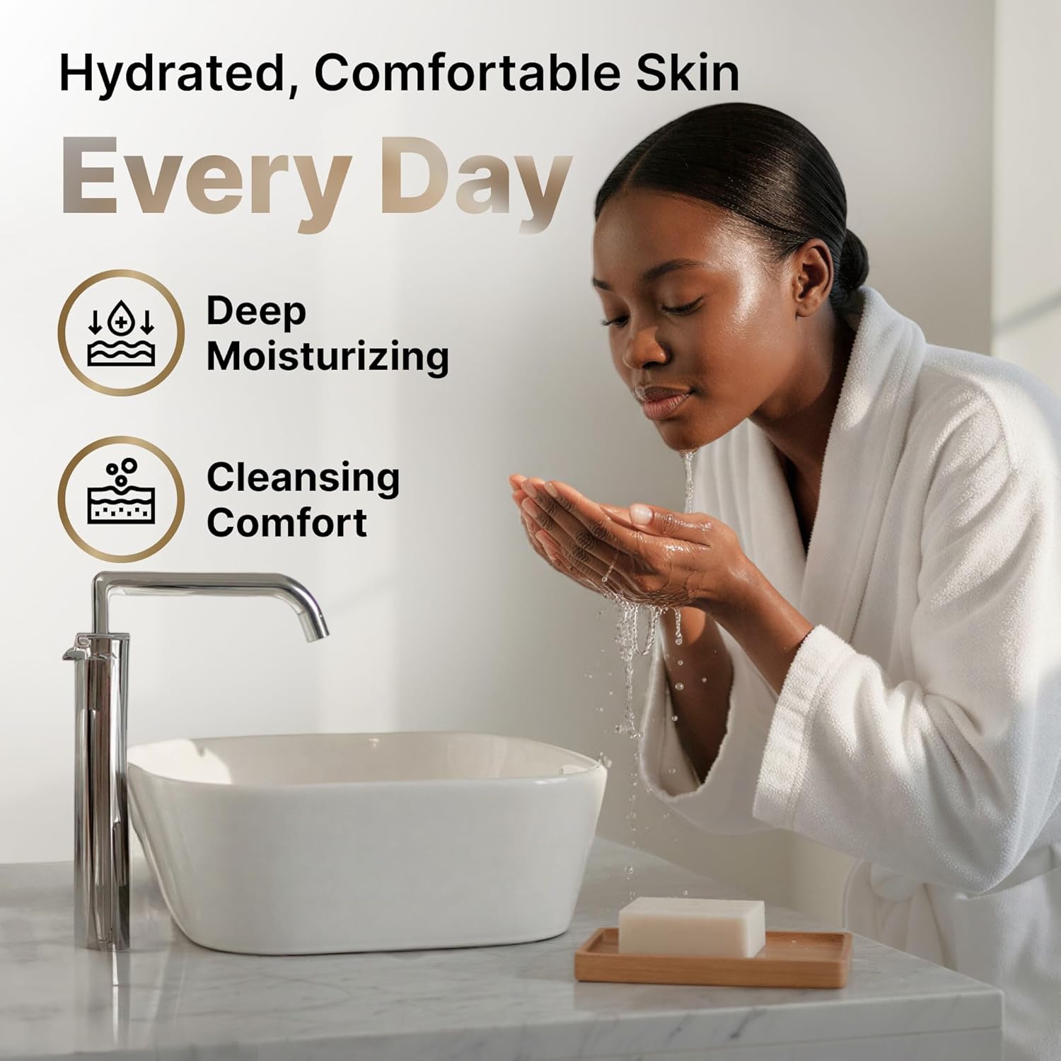 Shea Butter & Coconut Oil Soap Bar - Advanced Gentle Moisturizing & Deep Cleansing Face & Body Wash - Hydrating Natural Korean Cold-Pressed Formula with Vitamin E, Aloe Vera & Castile Oil - 2 Pack